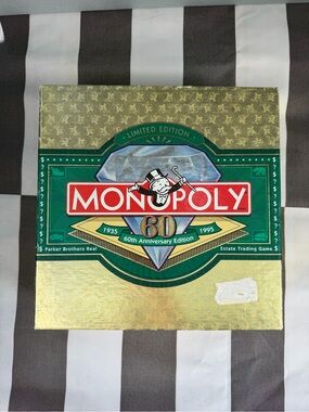 Monopoly 60th Anniversary Edition Board Game - Green & Gold